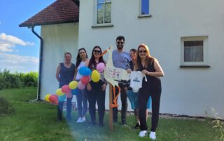 Der Storch wurde in Söchau aufgestellt.